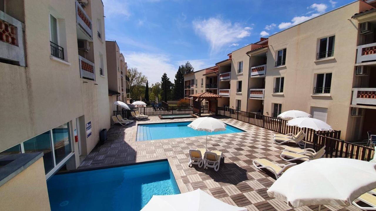 La Terrasse De L'Imbut - Climatisation & Piscine Apartment Greoux-les-Bains Luaran gambar